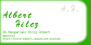 albert hilcz business card